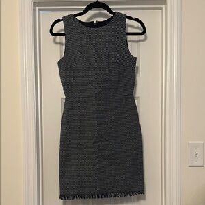 LOFT Gray Sleeveless Sheath Dress for Work